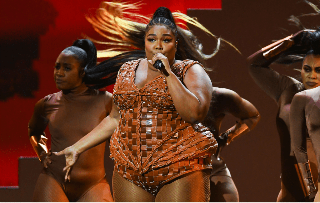 Lizzo performs at a concert