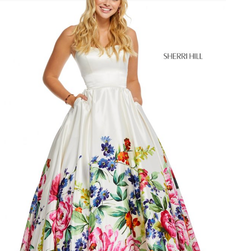 Sherri Hill Floral Ball Gown at B&B Couture for $580