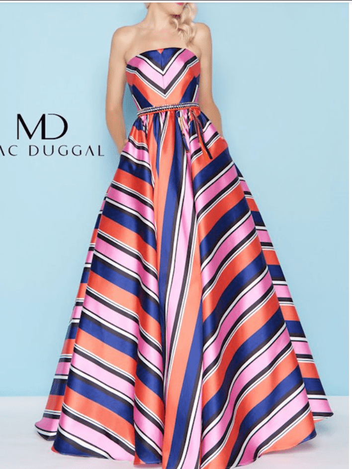A Mac Duggal dress