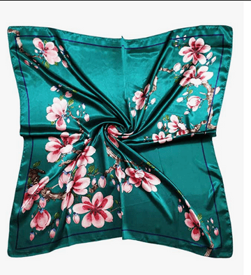 A turquoise bandana