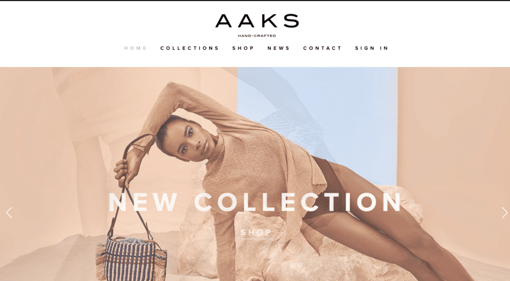 A screenshot of the A A K S website