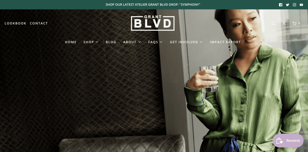 A screenshot of the Grant BLVD website