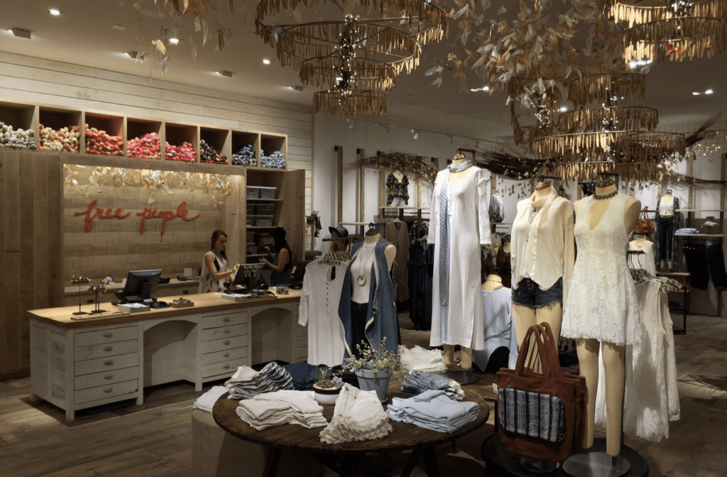 A brick-and-mortar Free People store