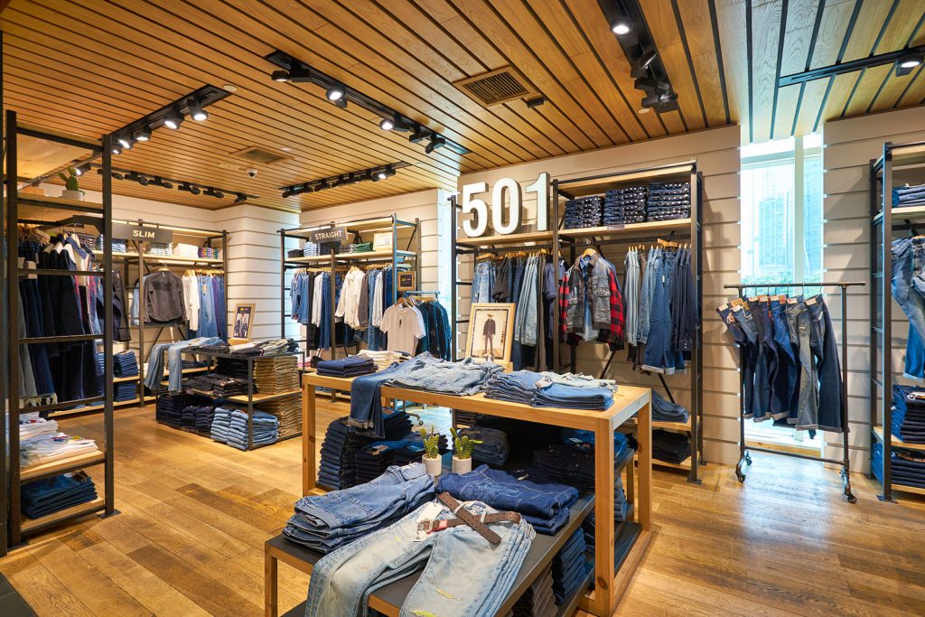 An interior shot of Levi's store in Suria KLCC shopping mall in Kuala Lumpur.