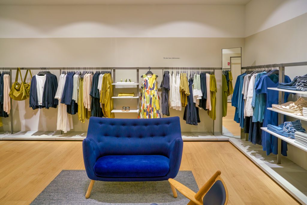 Clothes on display at a COS store in the Shoppes at Marina Bay Sands