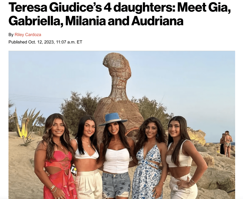 Teresa Giudice and her four daughters