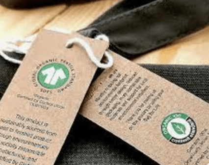 A Global Organic Textile Standard (GOTS) label