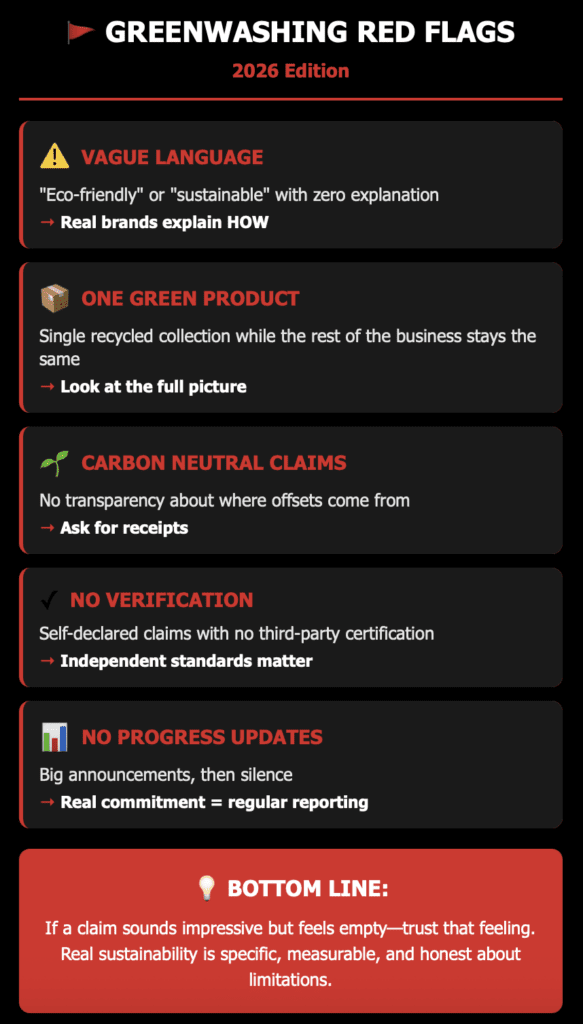 Greenwashing happens when a company exaggerates, misleads, or outright lies about how sustainable their product, practices, or brand really are. Sometimes it's intentional. Sometimes it's sloppy marketing mixed with wishful thinking. Either way, the result is the same: consumers think they're making a better choice when they're not.