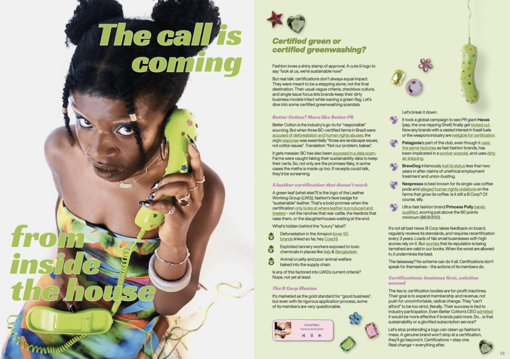 Photo from Not Buying It magazine (2024)