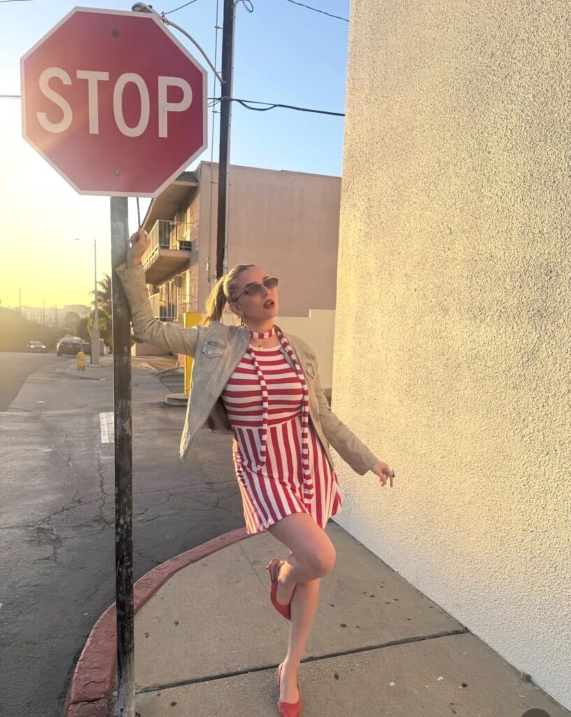 Berlin Fashion Week 2026: Sustainability Standards Now Mandatory for Designers - Lexy Silverstein in a Sustainable Outfit from Goodwill