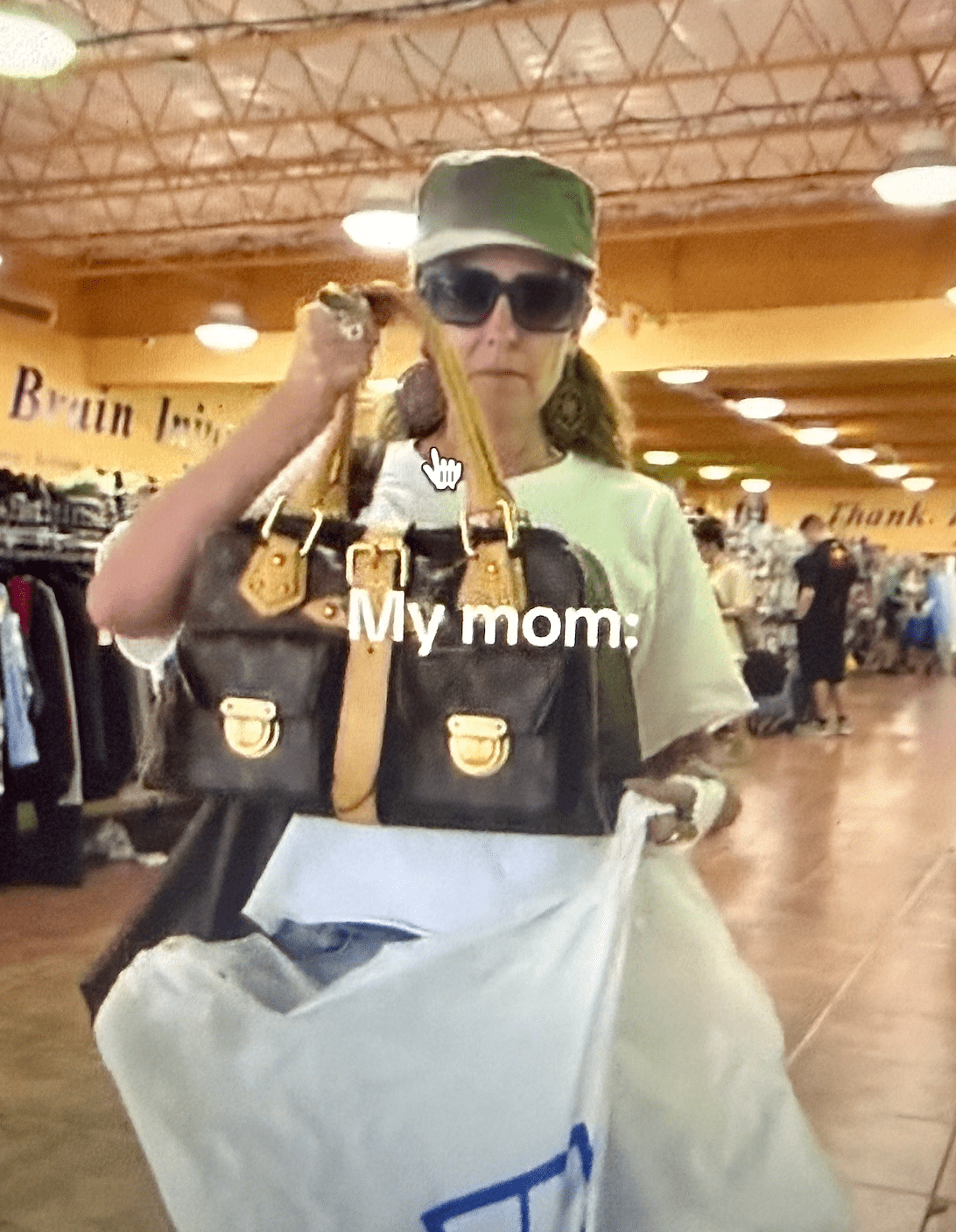 My mom scored a Louis Vuitton bag at Goodwill . $200